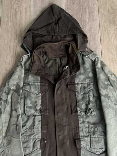 Miharayasuhiro Miyharayashurio Green Camo Zip Up T