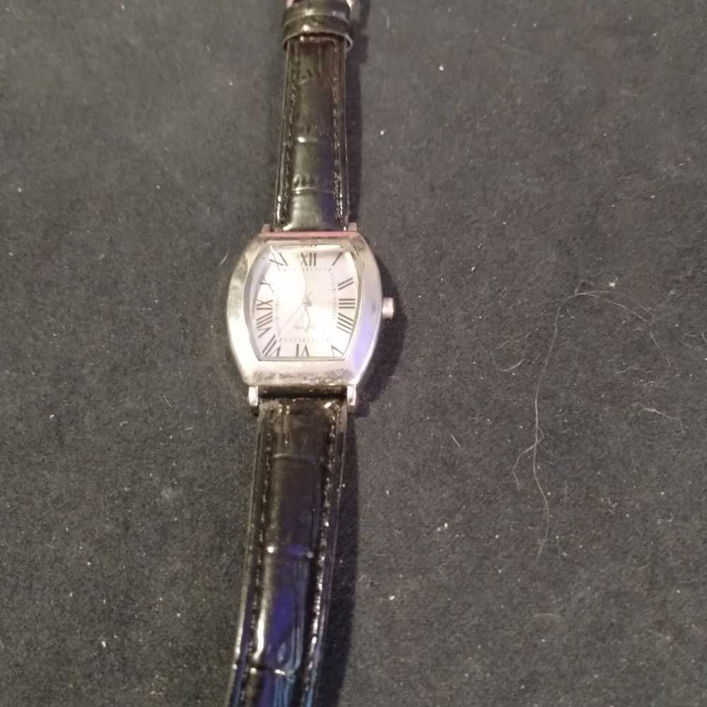 Vintage women's black leather SKC watch - image 1