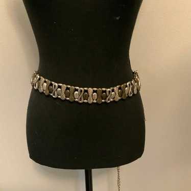 Chico's Vintage Gold Silver Tone Chain Belt - image 1