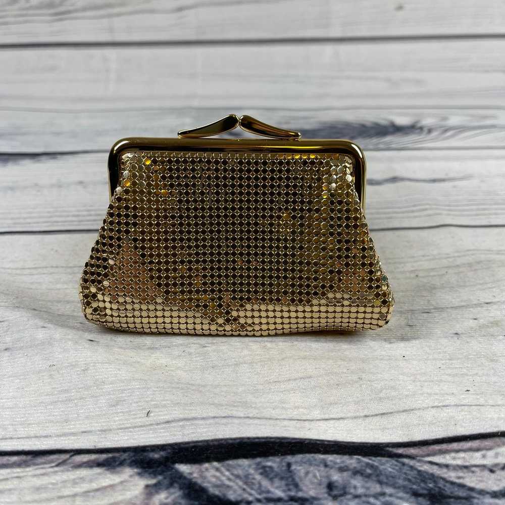 Vintage Art Deco Gold Kisslock ID Coin Purse - image 1