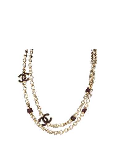 CHANEL Pre-Owned 2023 Gold Plated CC Long Chain co