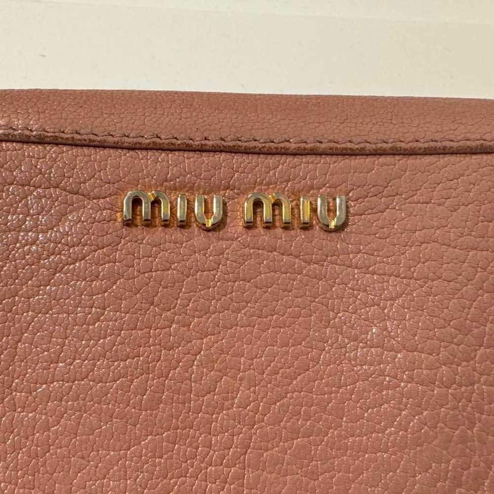 Miu Miu Crystal-Studded Ribbon Madras Leather Lon… - image 7