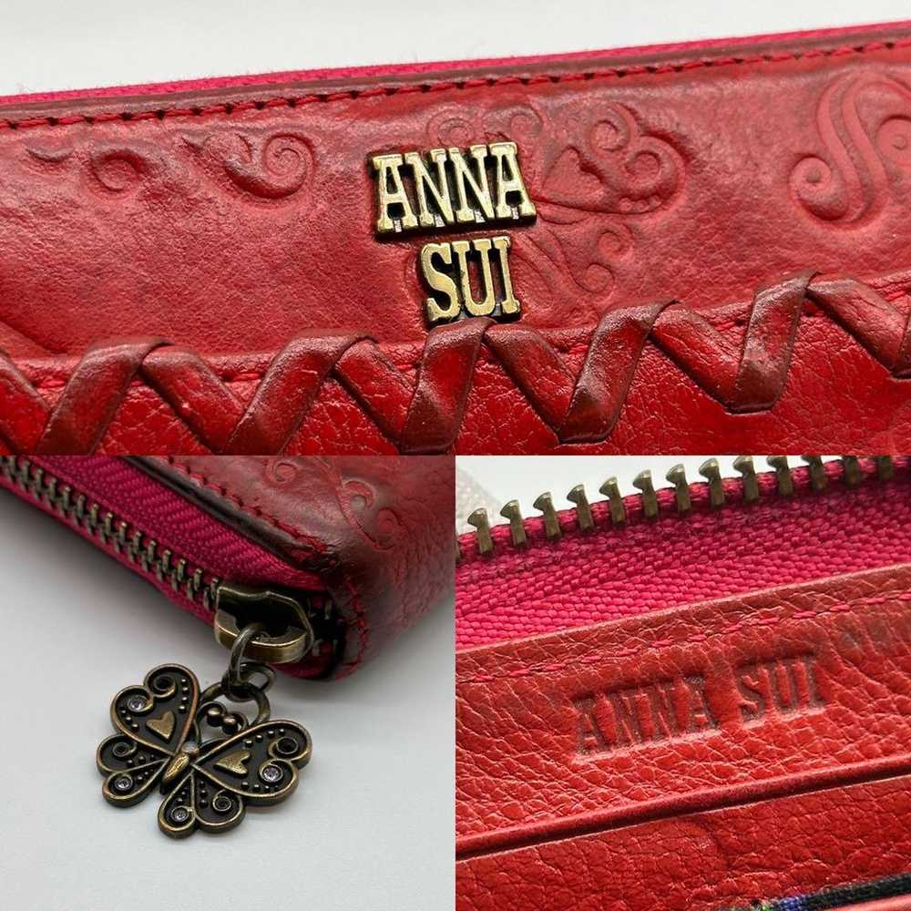 【Excellent condition】 ANNA SUI leather long walle… - image 10