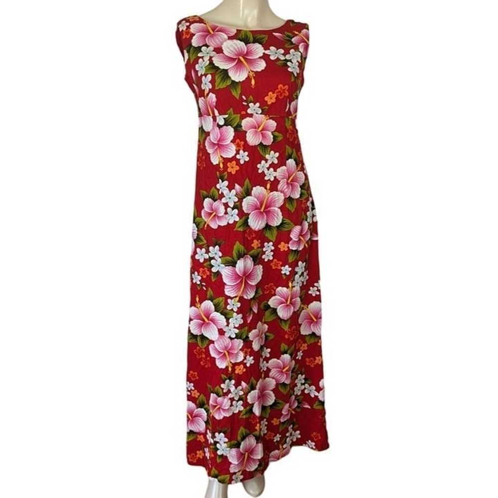 UI-MAIKAI Dress Size Small red pink Hawaiian Hibi… - image 1