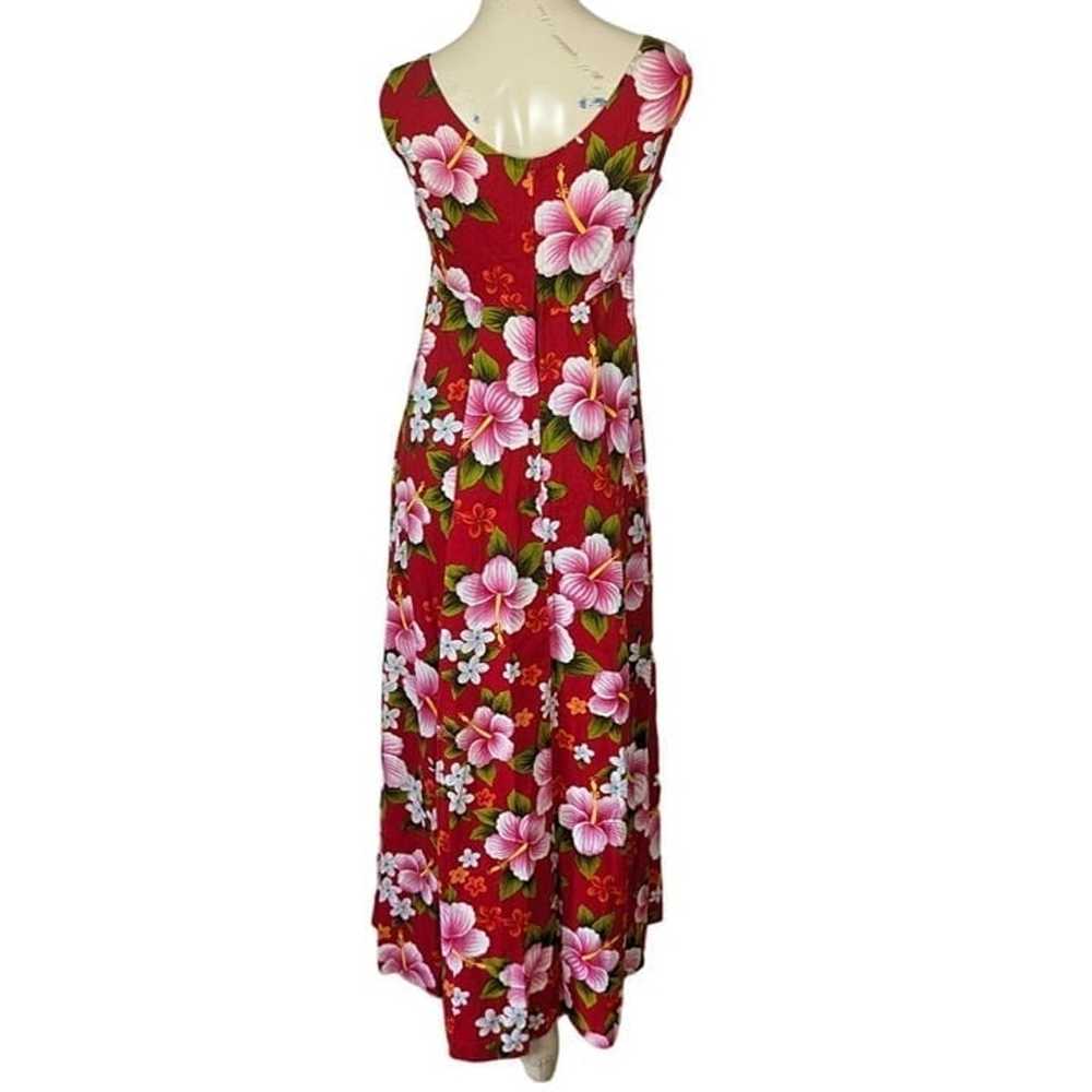 UI-MAIKAI Dress Size Small red pink Hawaiian Hibi… - image 2