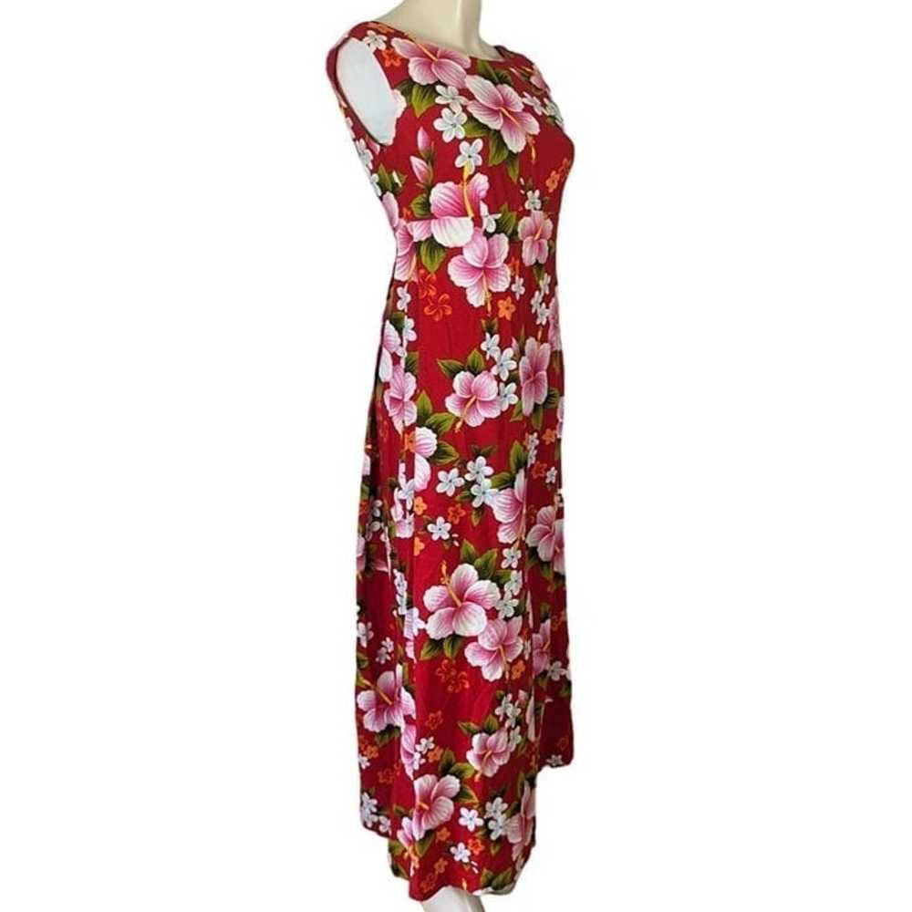 UI-MAIKAI Dress Size Small red pink Hawaiian Hibi… - image 3