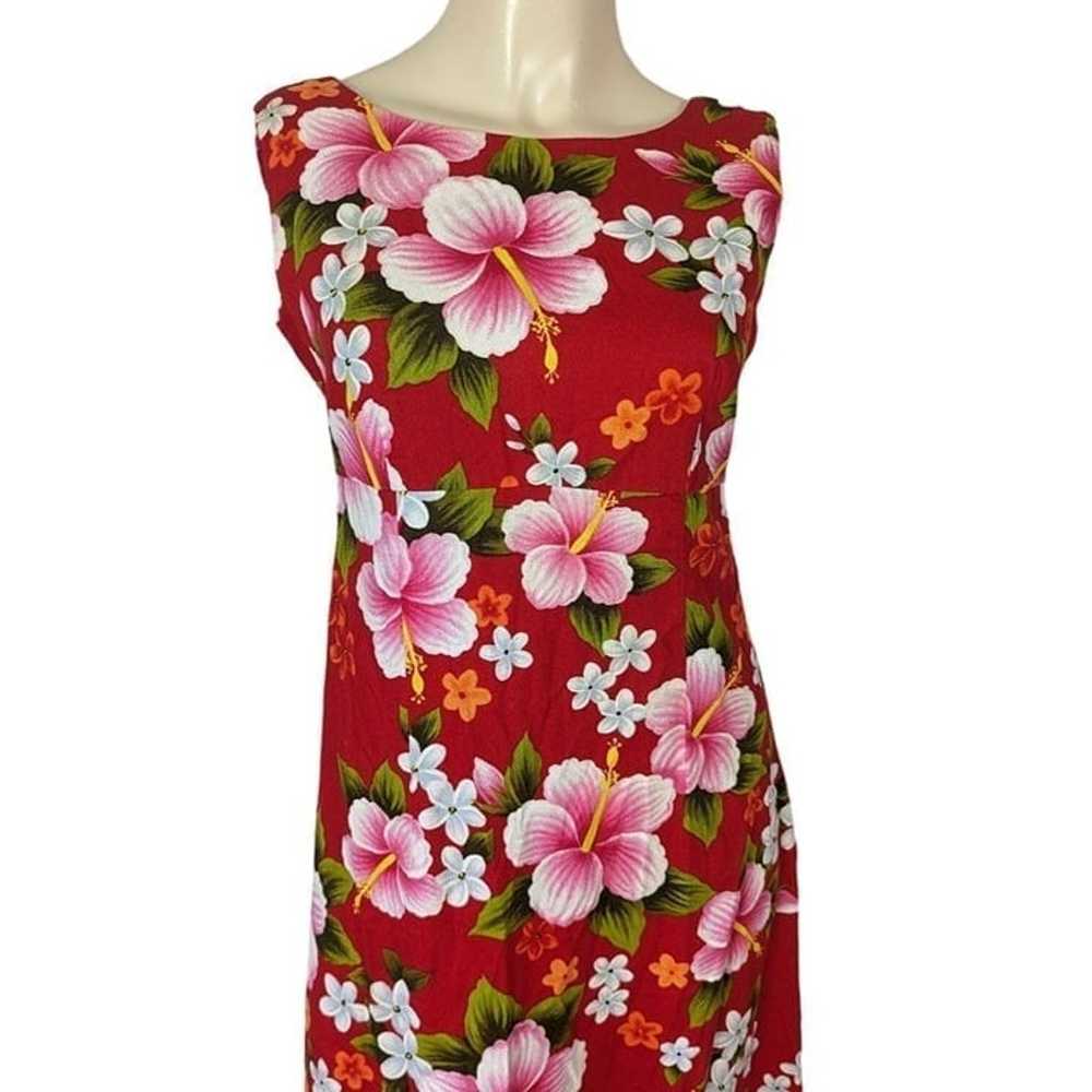 UI-MAIKAI Dress Size Small red pink Hawaiian Hibi… - image 7