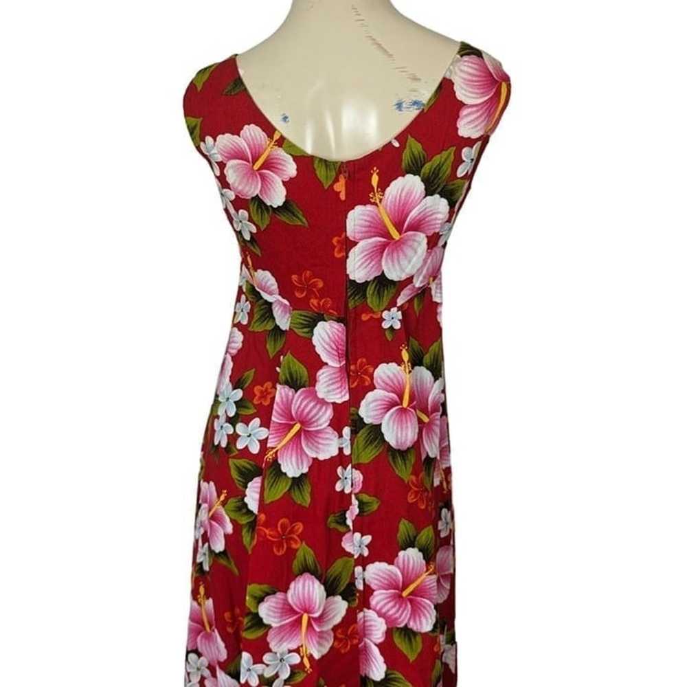 UI-MAIKAI Dress Size Small red pink Hawaiian Hibi… - image 8