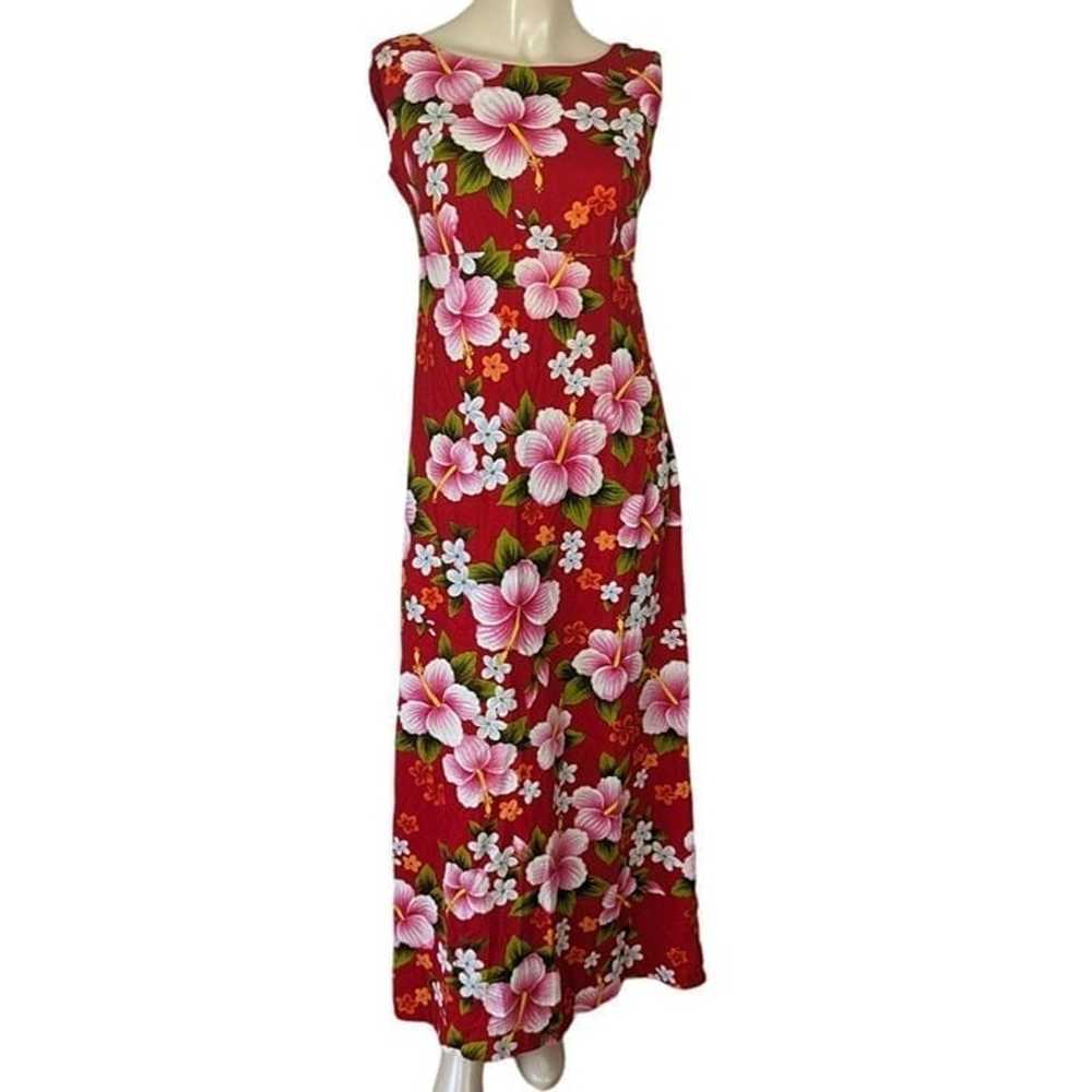 UI-MAIKAI Dress Size Small red pink Hawaiian Hibi… - image 9