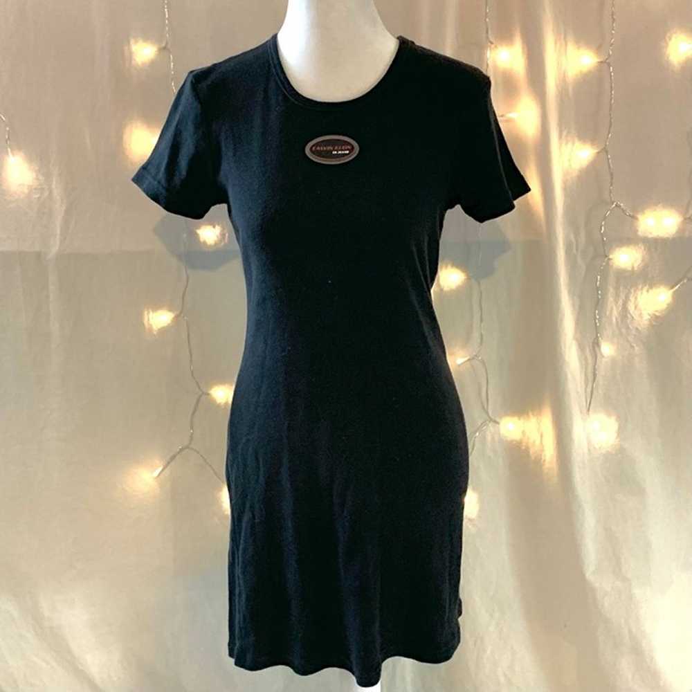 Calvin Klein Jeans Y2K Vintage Ribbed Black T-Shi… - image 2