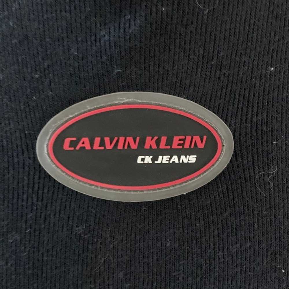 Calvin Klein Jeans Y2K Vintage Ribbed Black T-Shi… - image 4