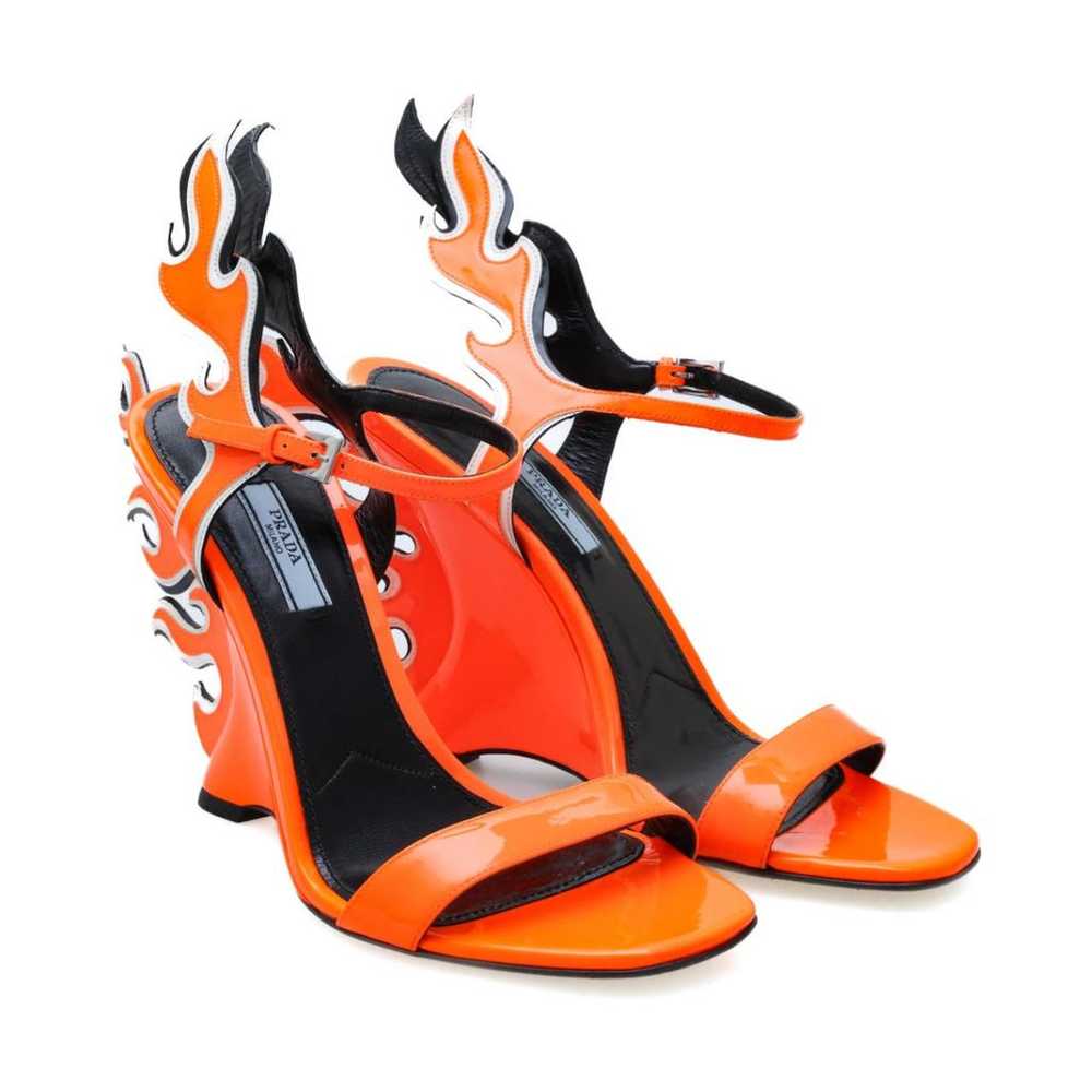 Prada Flame patent leather sandals - image 8