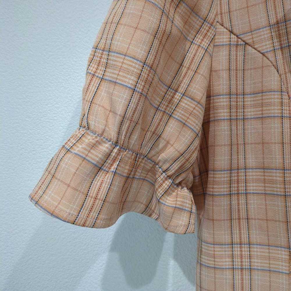 In Shop, Shirt Dress, Checkered, Orange, Frilled … - image 8