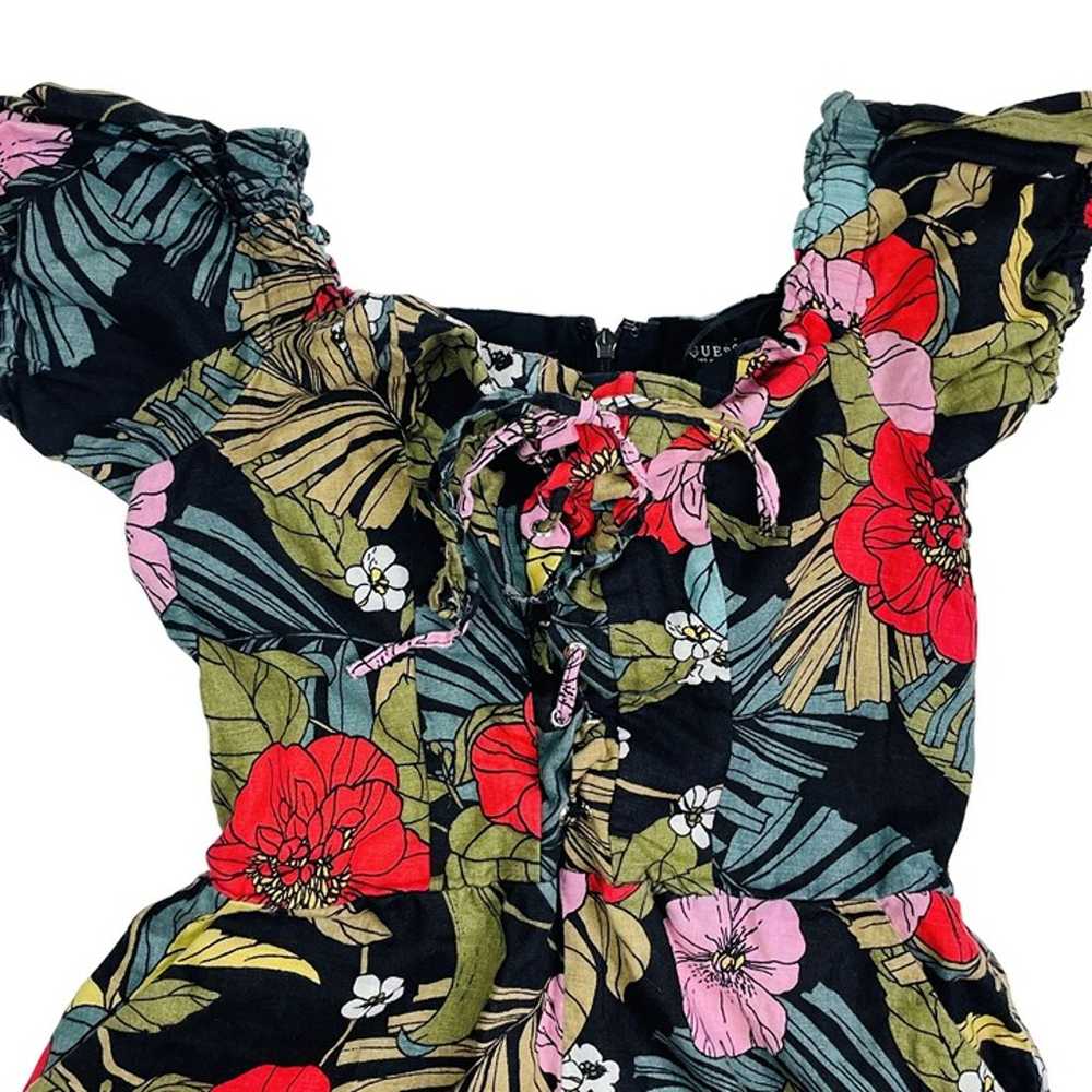 Guess Womens Tropical Romper Floral Off-Shoulder … - image 5