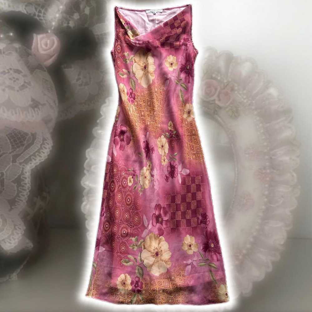 00s Y2K vintage Fairy Grunge floral sleeveless dr… - image 2