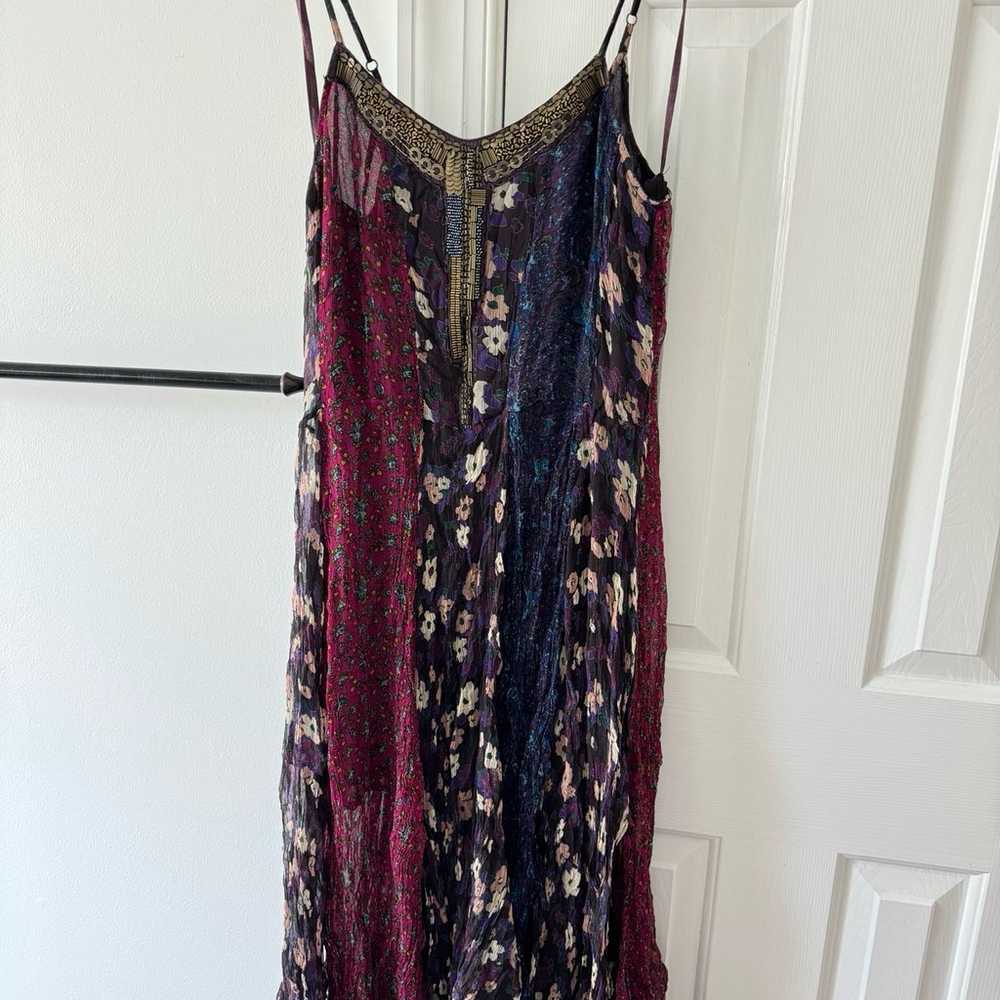 Free People Maxi dress purple floral sequin - image 1