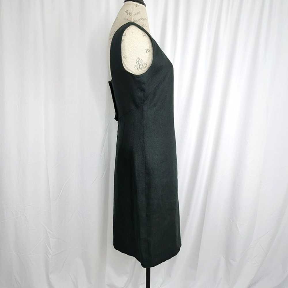 Vintage Valentino Black Linen Dress Small - image 7