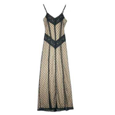 Roberta Vintage Lace Illusion Slip Maxi Dress Size