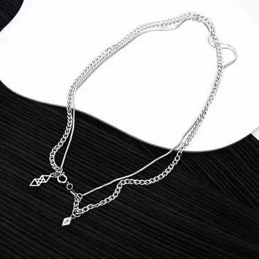 Chain × Jewelry × Streetwear Cross Chrome Chain S… - image 1