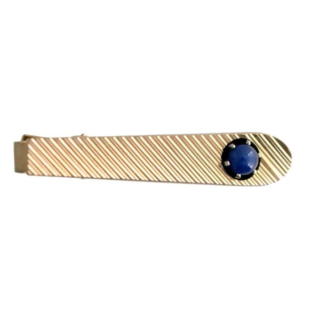 Anson Engine Turned Cuff Link and Tie Clip Set - image 2