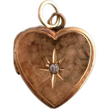 14K Gold Tiny Heart Locket