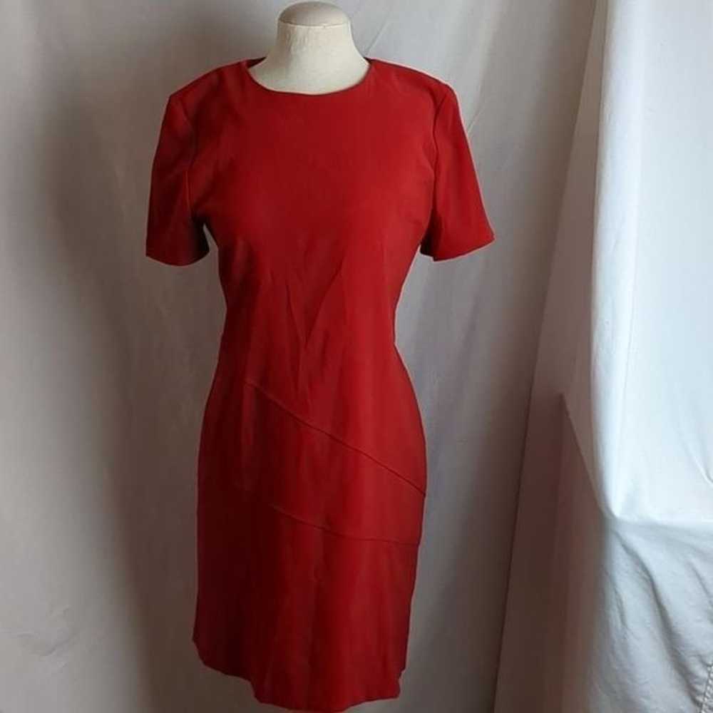 Vintage Jessica Howard Red Dress with Padded Shou… - image 1