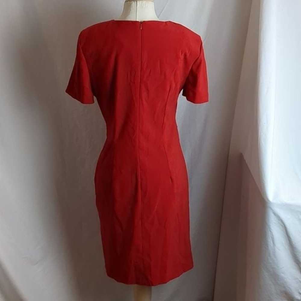 Vintage Jessica Howard Red Dress with Padded Shou… - image 3