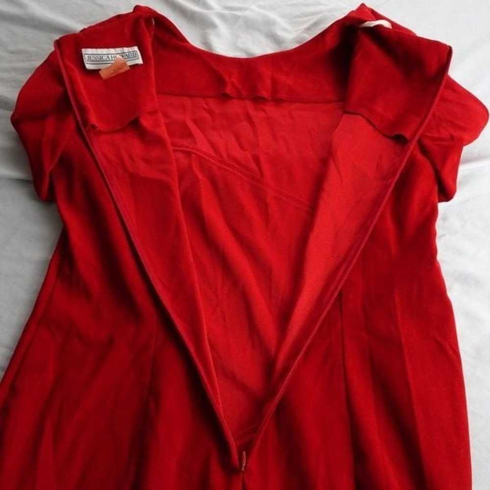 Vintage Jessica Howard Red Dress with Padded Shou… - image 5