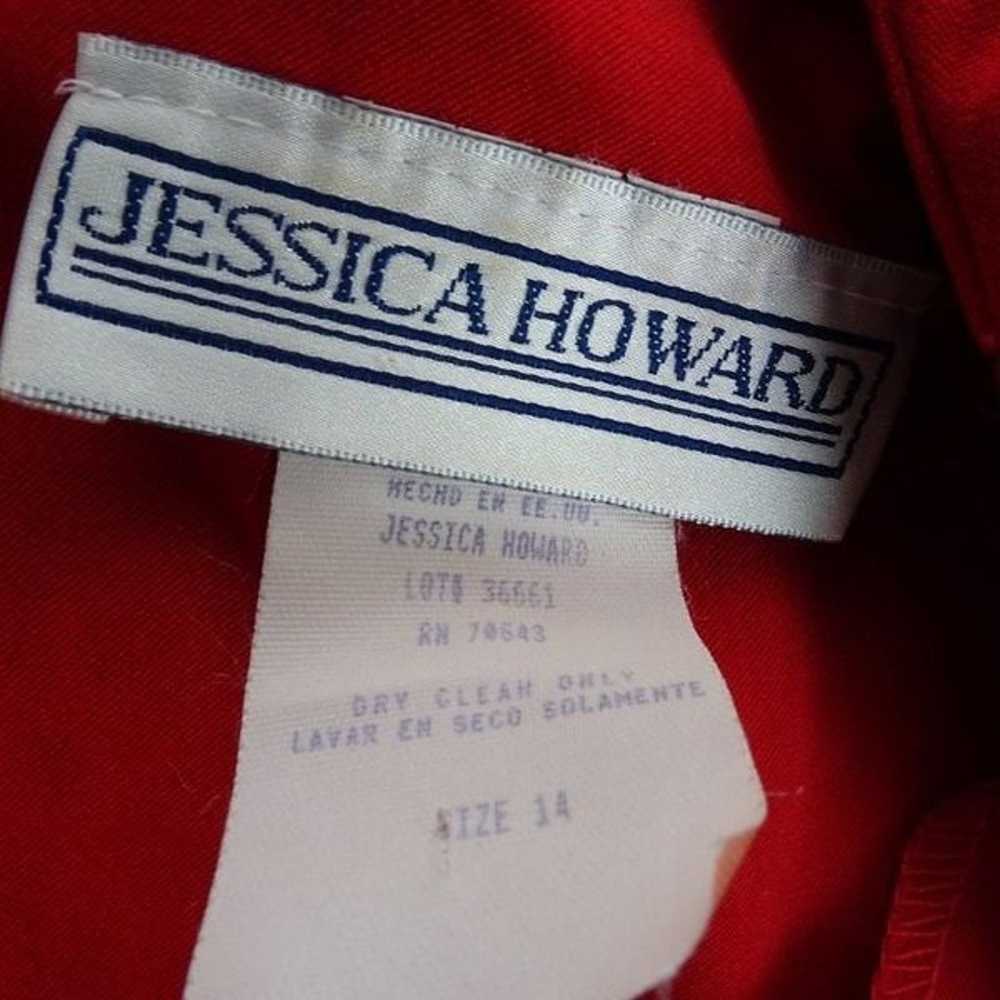 Vintage Jessica Howard Red Dress with Padded Shou… - image 6