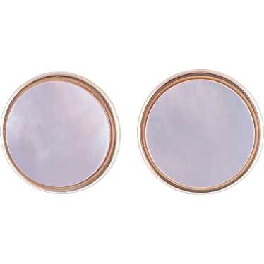 Round Mother of Pearl Earrings