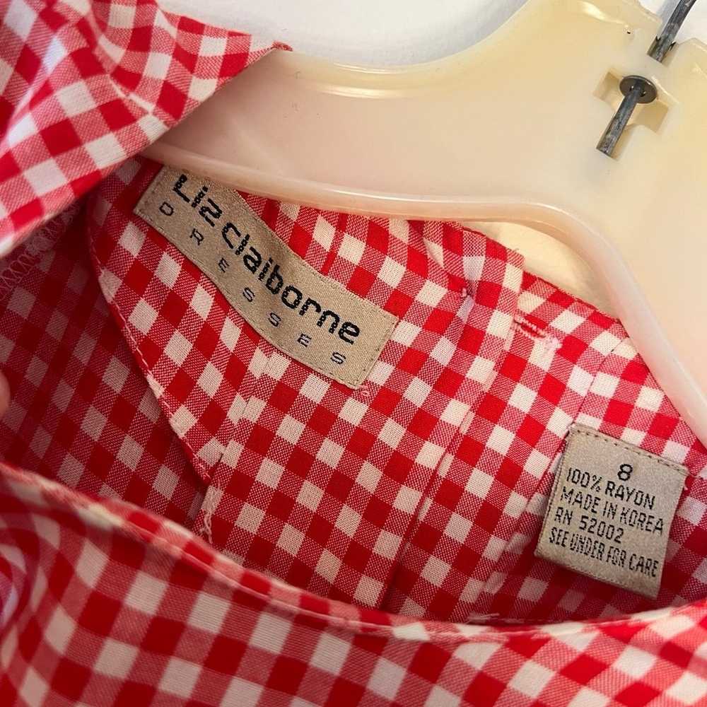 Vintage Liz Claiborne Red Gingham Dress - image 5