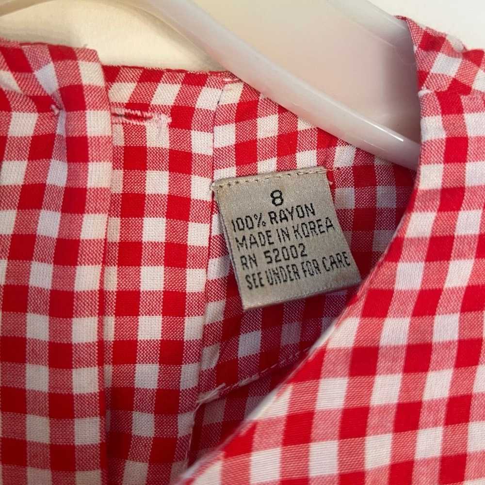 Vintage Liz Claiborne Red Gingham Dress - image 6