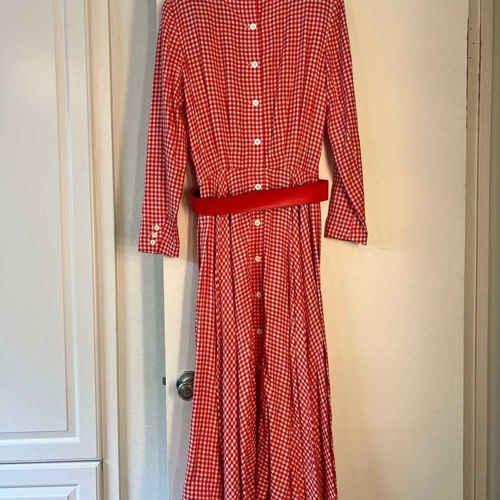 Vintage Liz Claiborne Red Gingham Dress - image 9