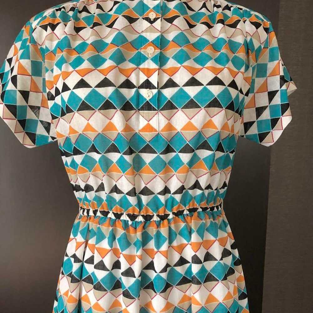 vintage clothing * geometric pattern * all-over d… - image 7