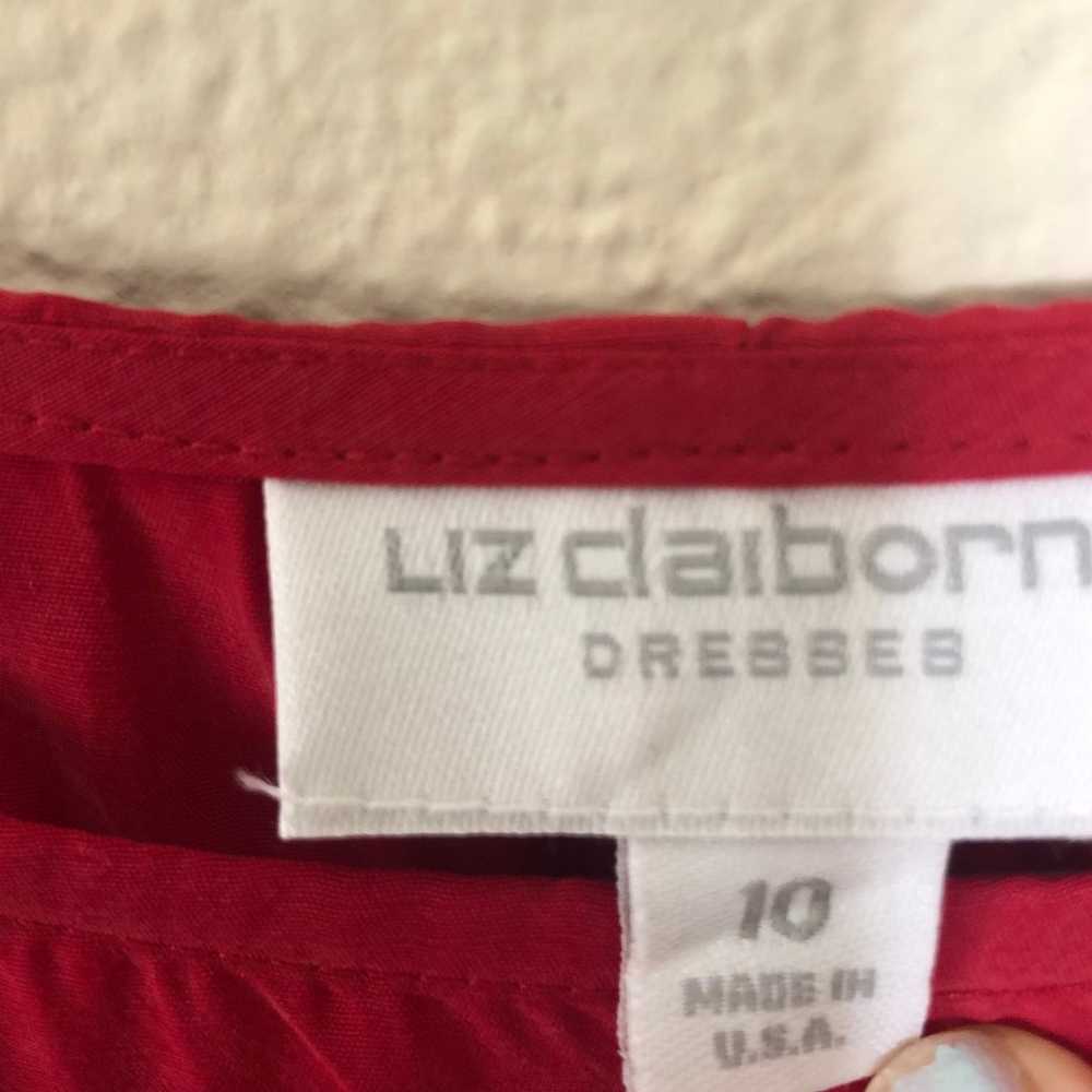 Vintage Liz Claiborne Red Dress Set 10 - image 10