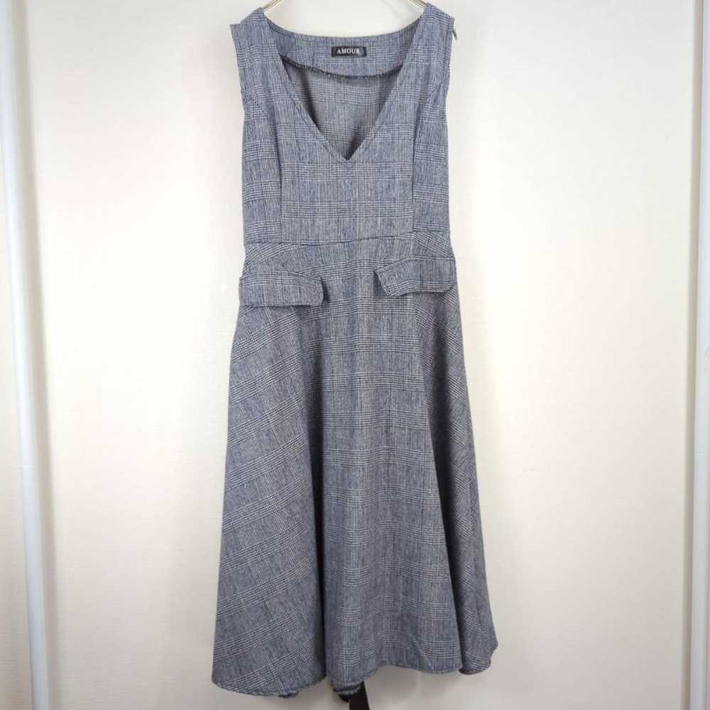 Excellent condition, Amour sleeveless check long … - image 2