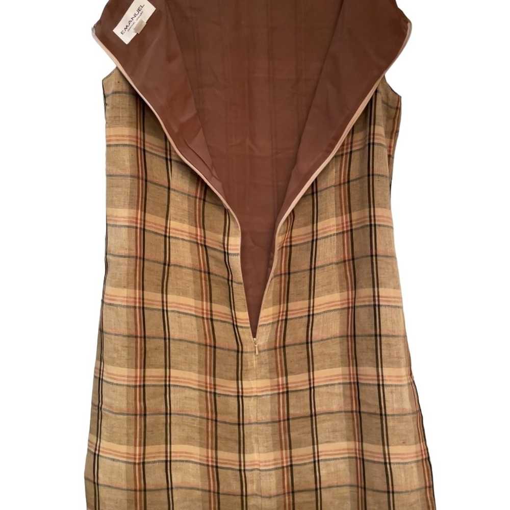 Emanuel emanuel ungaro vintage brown plaid fall ,… - image 2