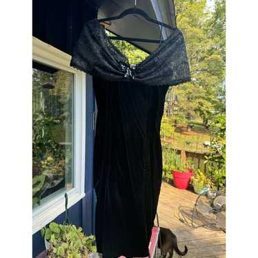 Gunne Sax 1990s black cocktail dress