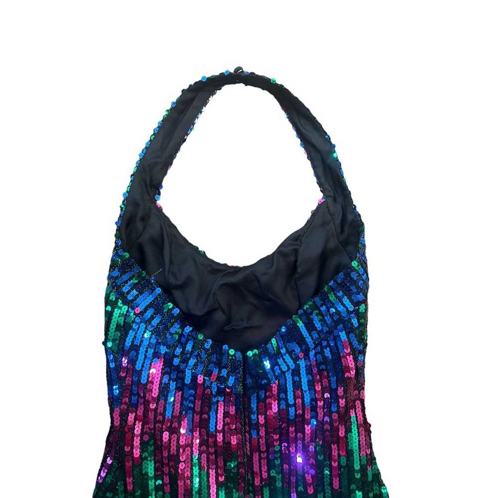 Vintage 8 Alyce Designs Sequin Halter Cocktail Pa… - image 4