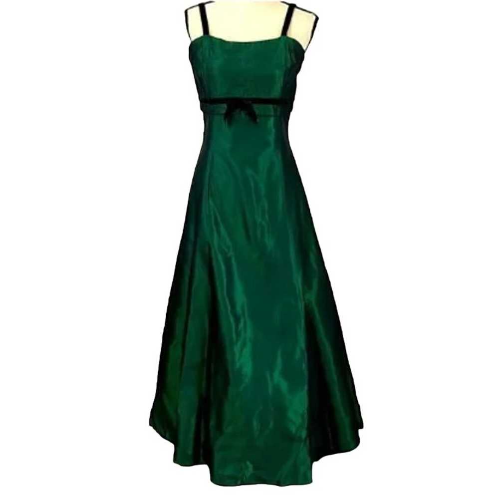 Jessica McClintock Gunne Sax Vintage Y2K Green Fo… - image 1