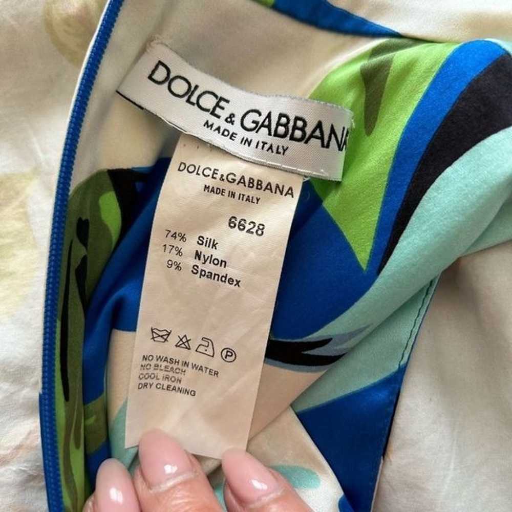 Dolce & Gabbana 1990s Stretch Silk Calla Lily Vin… - image 8