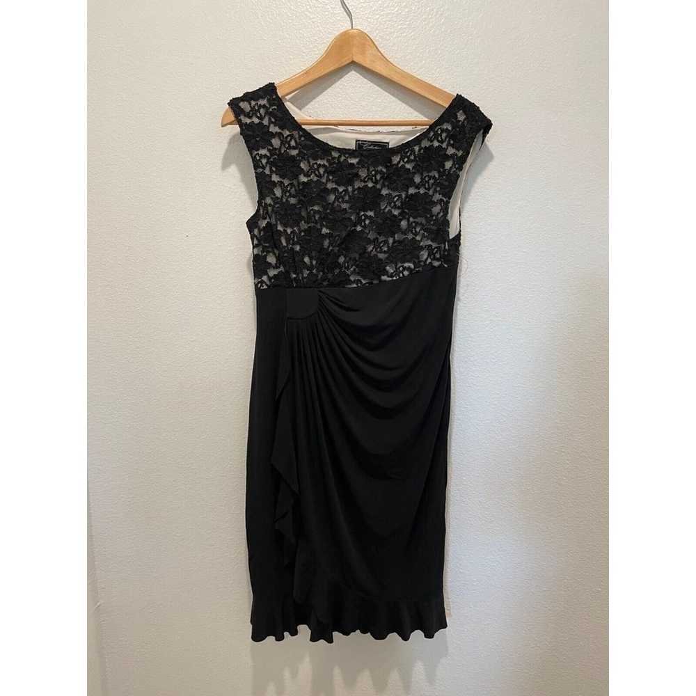 Vintage Dressbarn Womens Dress Size 12 Black Lace… - image 1