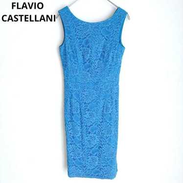 Flavio Castellani One-piece Sleeveless Lace L Blu… - image 1