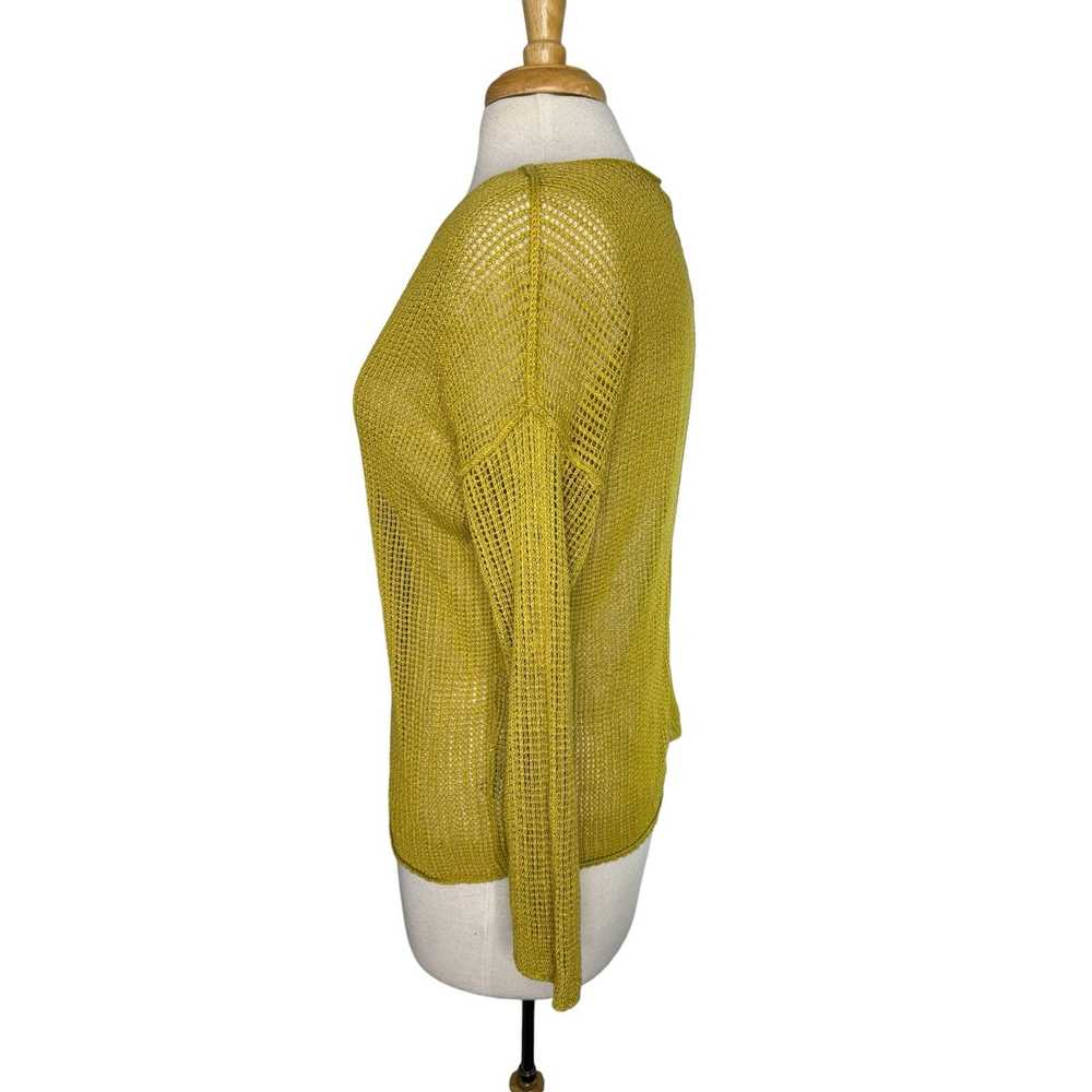 Eileen Fisher EILEEN FISHER Yellow-Green Open Kni… - image 2