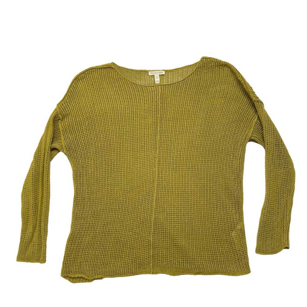 Eileen Fisher EILEEN FISHER Yellow-Green Open Kni… - image 4