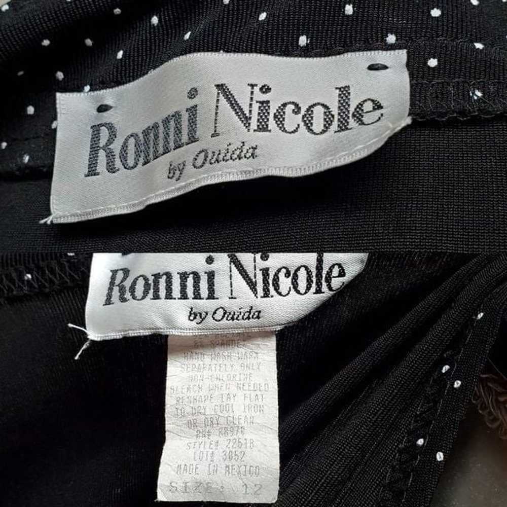 Vintage Ronni Nicole Black Swiss Dot Sleeveless M… - image 12