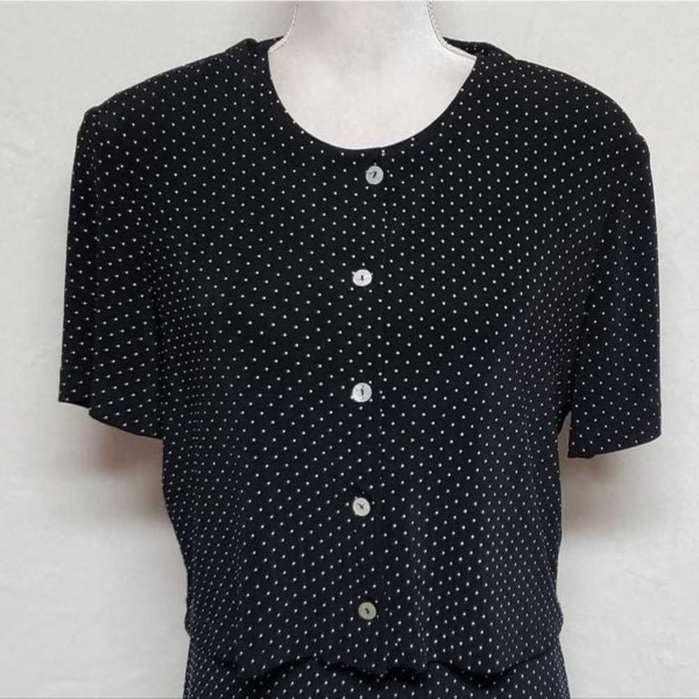 Vintage Ronni Nicole Black Swiss Dot Sleeveless M… - image 5