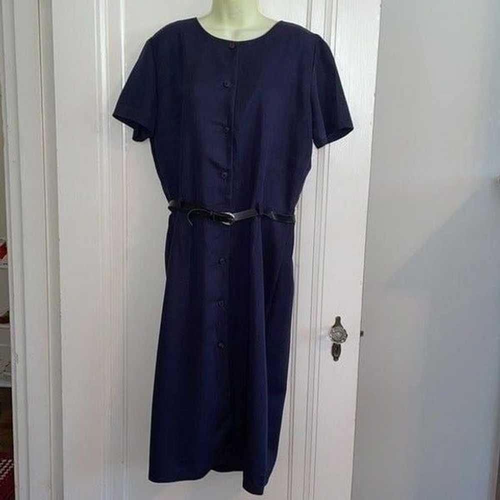 Vtg 80s/90s Together dark navy dress with unique … - image 2