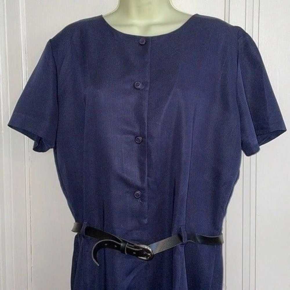 Vtg 80s/90s Together dark navy dress with unique … - image 3