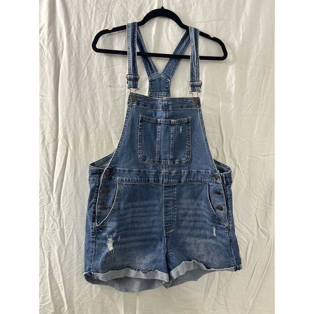 Vintage Short Overalls Shortalls Women XL Y2K 90s… - image 1